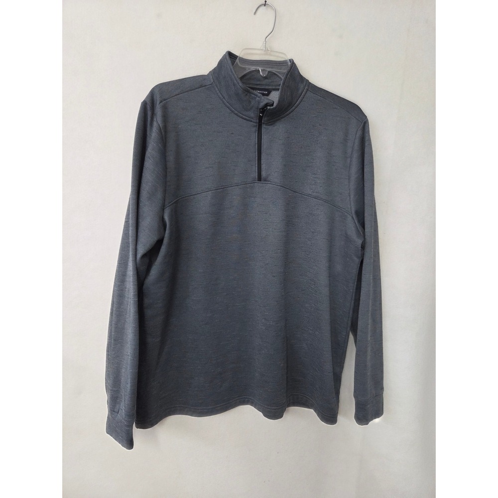 Urban Frontier Quarter Zip Pullover Mens XXL Gray Heathered Fleece Athletic